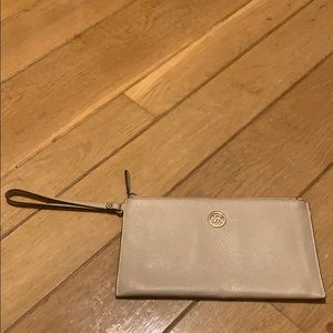 Michael Kors Cream Wristlet